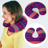 GB-NAT00680 Pattern Purple Native U-Shaped Travel Pillow