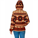 Powwow Storegb nat00521 seamless ethnic pattern womens padded hooded jacket