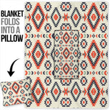 GB-NAT00389 Pink Geometric Pattern Pillow Blanket