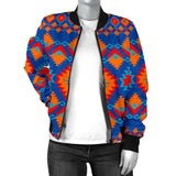 GB-NAT00520 Red & Yellow Geometric Women's Bomber Jacket