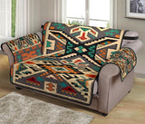 Orange Native Tribes Pattern Native American Chair Sofa Protector - Powwow Store