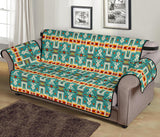 Native American Tribe Navy Pattern 70' Chair Sofa Protector NO USE - Powwow Store