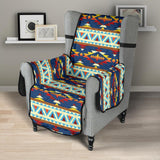Blue Pattern Native American 23" Chair Sofa Protector - ProudThunderbird