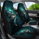 SCS-0013 Green Wolf Forest Car Seat Covers