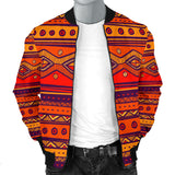 Powwow Storegb nat00576 pattern color orange mens bomber jacket