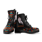 Powwow Store gb nat00046 02a black native tribes pattern native american leather boots