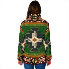 Powwow Storegb nat0001 southwest green symbol womens padded jacket