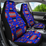 Blue Neon Tribal Native American Car seat Covers