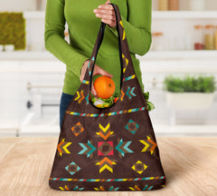 Powwow Store pattern grocery bag 3 pack set 24