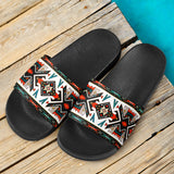 GB-NAT00049-SAND01 Tribal Colorful Pattern Native American Slide Sandals