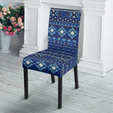 GB-NAT00407 Navy Pattern Native Dining Chair Slip Cover