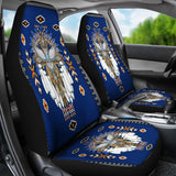 Powwow Storecsa 00011 pattern blue headdress car seat cover