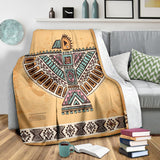 Thunderbird Brown Throw Blanket Native American Artwork