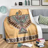 Thunderbird Brown Throw Blanket Native American Artwork - Powwow Store