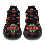 GB-NAT00046-CHUN02 Navy Native Tribes Pattern Native American Chunky Sneakers