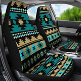 GB-NAT00509 Green Ethnic Aztec Pattern Car Seat Covers