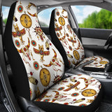 Bison Owl Feather Native American Car Seat Covers - ProudThunderbird