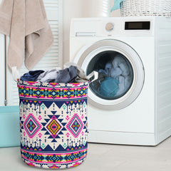 Powwow Store gb nat00316 pink pattern native american laundry basket