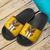 Owl Yellow Native American Slide Sandals