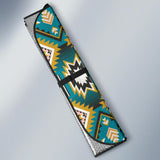 Turquoise Blue Color Native Ameican Design Auto Sun Shades