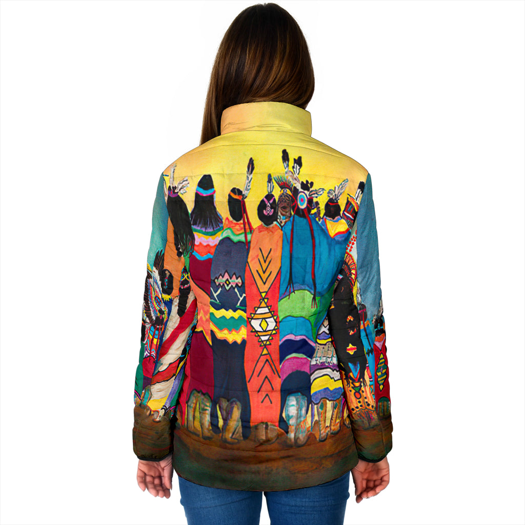 Powwow Storegb nat00060 standing together women womens padded jacket