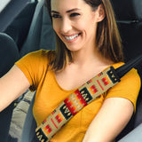 GB-NAT00046-15 Light Brown Tribe Pattern Seat Belt Cover