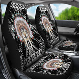 CSA-00015 Wolf  Pattern Black Car Seat Cover