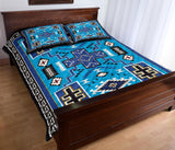 Light Blue Native American Quilt Bed Set - Powwow Store