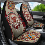 Powwow Store csa 004 red thunderbird native car seat cover