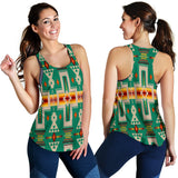 Powwow Store gb nat00062 08 light green tribe design native american womens racerback tank