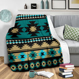 Powwow Store gb nat00509 green ethnic aztec pattern blanket