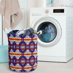 Powwow Store gb nat0004 purple pattern laundry basket