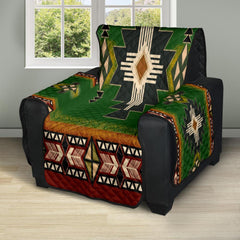 Southwest Green Symbol Native American 28" Recliner Sofa Protector - Powwow Store