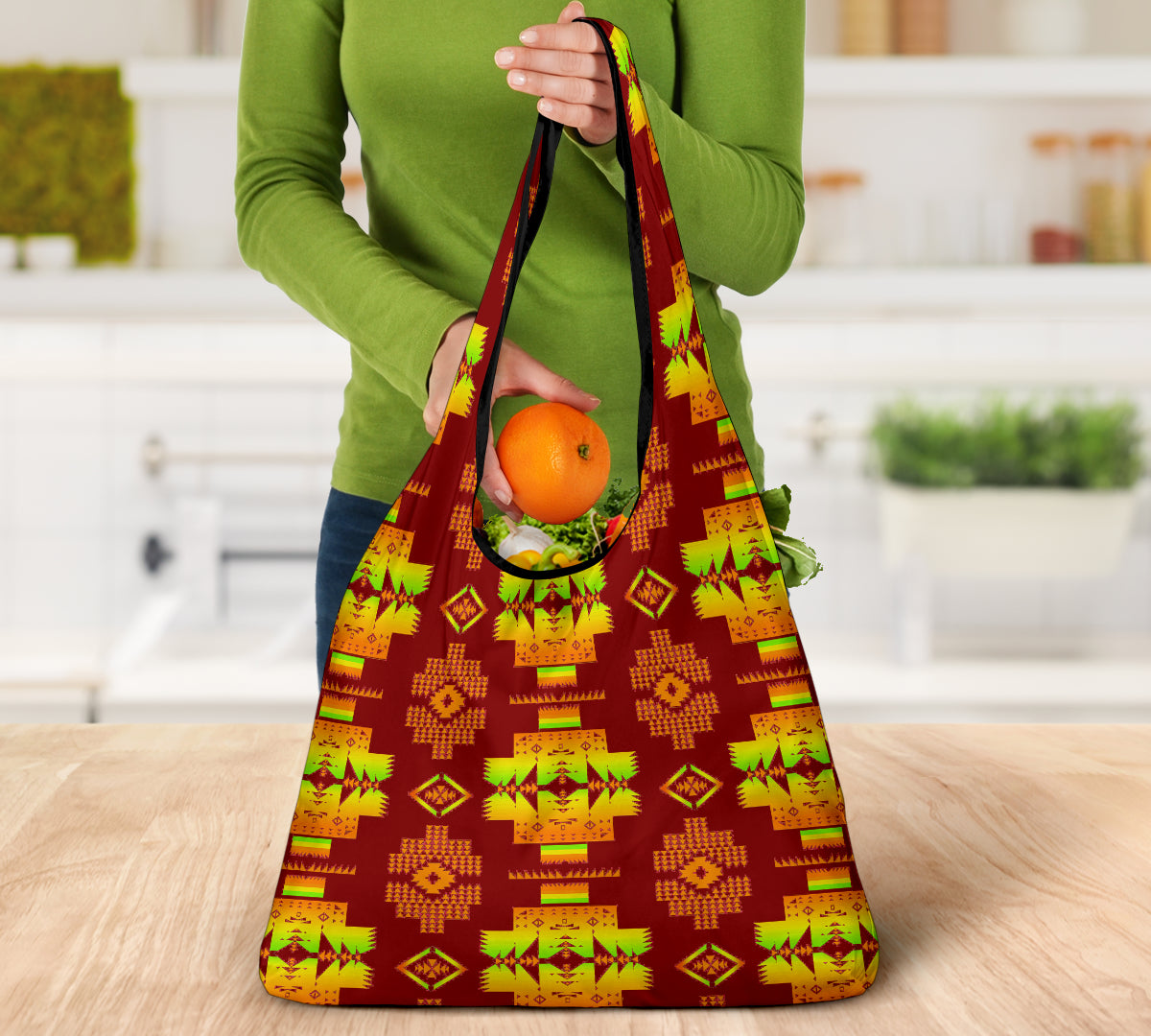 Powwow Storepattern grocery bag 3 pack set 40