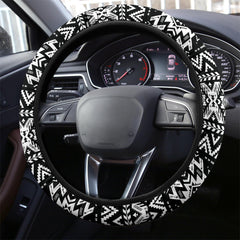 GB-NAT00441 Black Pattern Steering Wheel Cover