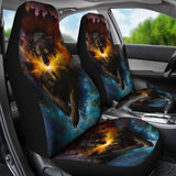 CSC-004 Fantasy Hintergrund Galaxy Wolf Car Seat Covers