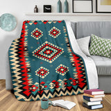 Powwow Store gb nat00415 ethnic geometric red pattern premium blanket