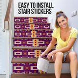 Powwow Store gb nat00062 08 purple tribe design native american stair sticker set of 6