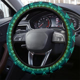 Powwow Storegb nat00680 02 pattern blue native steering wheel cover 1