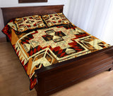 Powwow Store tribal yellow arrow native american quilt bed set