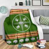 Bison Medicine Wheels Native American Pride Premium Blanket - ProudThunderbird