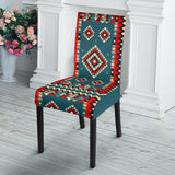 GB-NAT00415 Ethnic Geometric Red Pattern Dining Chair Slip Cover