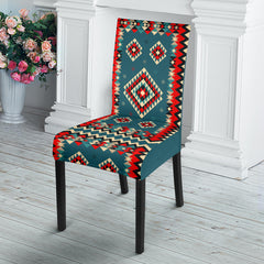 GB-NAT00415 Ethnic Geometric Red Pattern Dining Chair Slip Cover - Powwow Store