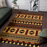 Powwow Store gb nat00507 brown ethnic pattern native area rug