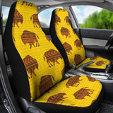 GB-NAT00587 Vector Bison Yellow  Car Seat Cover