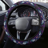 Powwow Store gb nat00023 03 naumaddic arts dark purple steering wheel cover