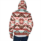 GB-NAT00540 Red Vector Men's Padded Hooded Jacket