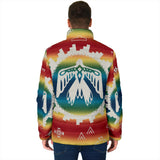 Powwow Storegb nat00077 thunderbird rainbow mens padded jacket