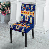 Navy Tribe Design Native American Dining Chair Slip Cover - Powwow Store