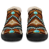 Naumaddic Arts Brown Native American Winter Sneakers - Powwow Store